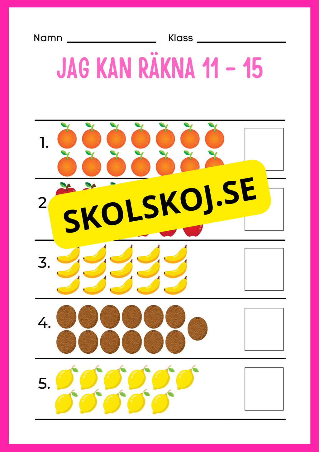 Jag kan räkna 1 - 20
