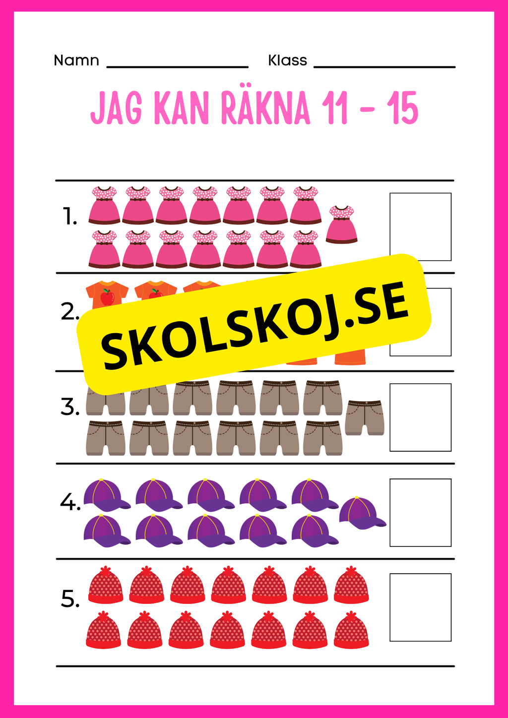 Jag kan räkna 1 - 20