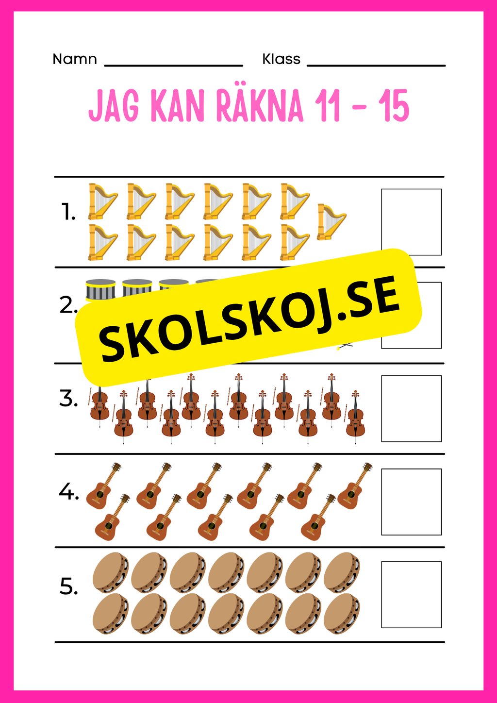 Jag kan räkna 1 - 20