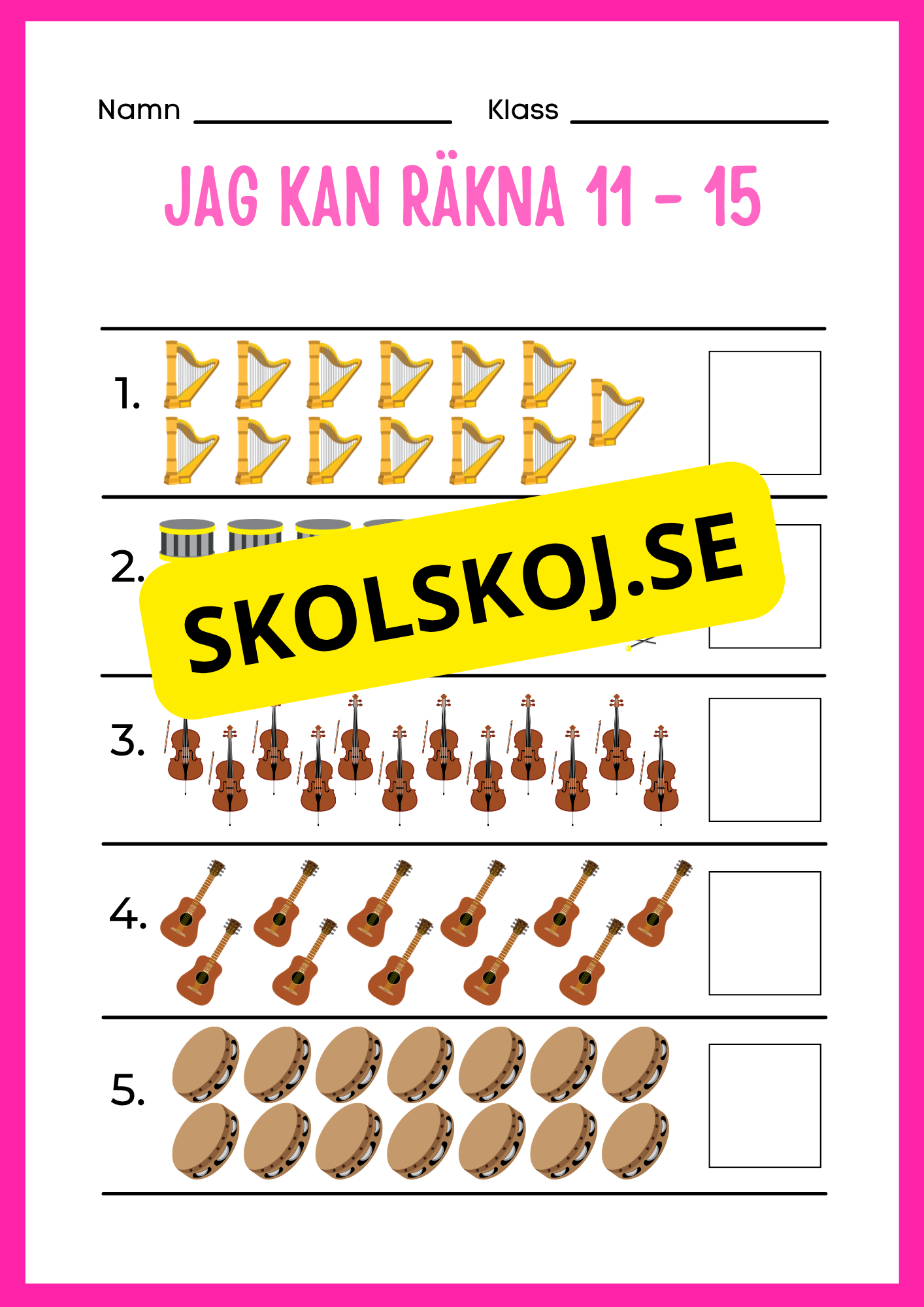 Jag kan räkna 1 - 20