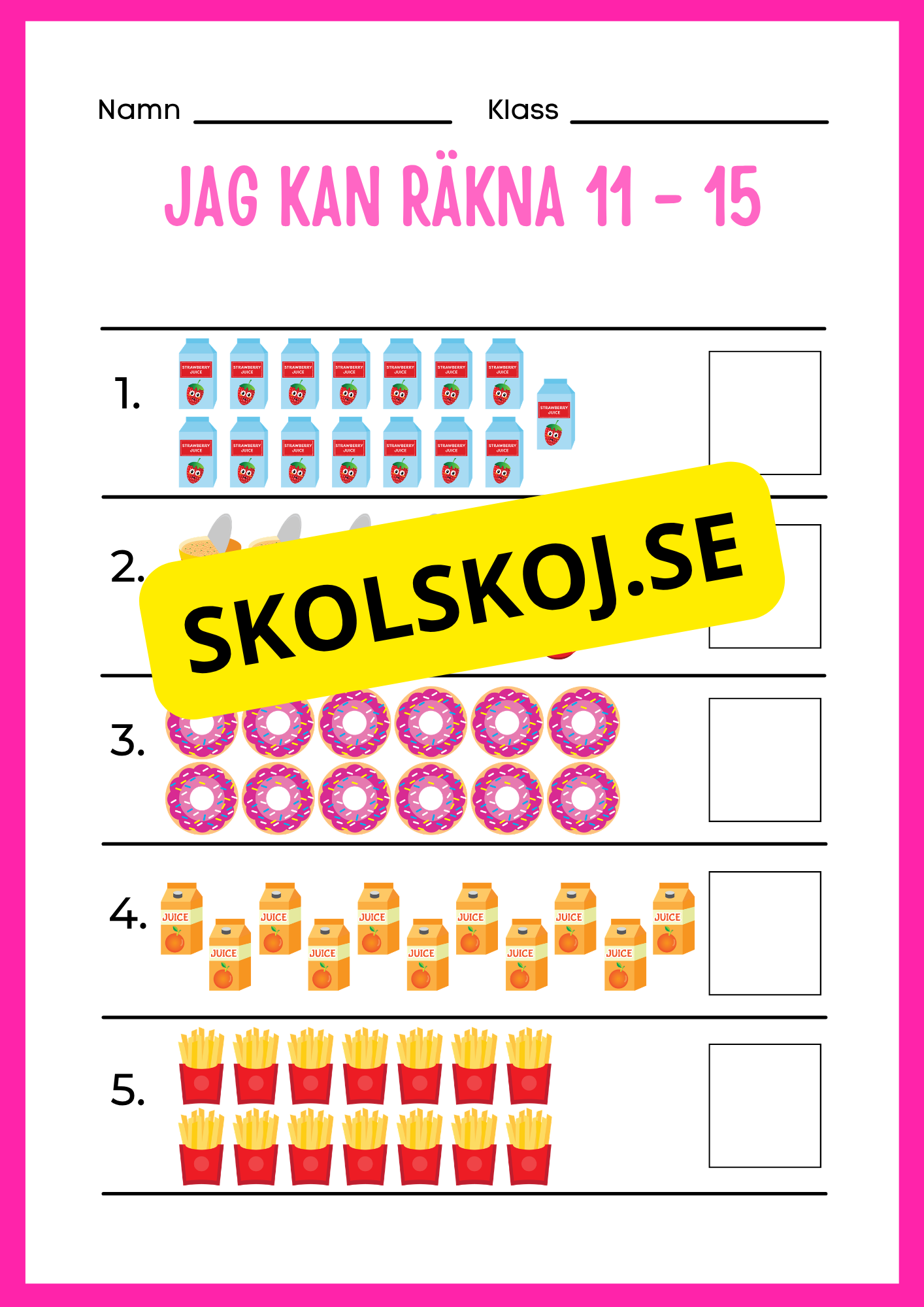 Jag kan räkna 1 - 20