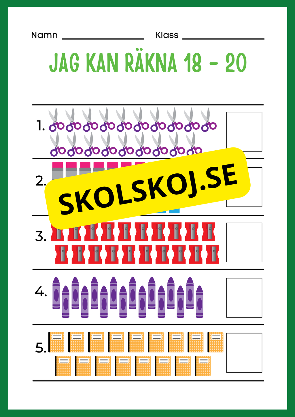 Jag kan räkna 1 - 20