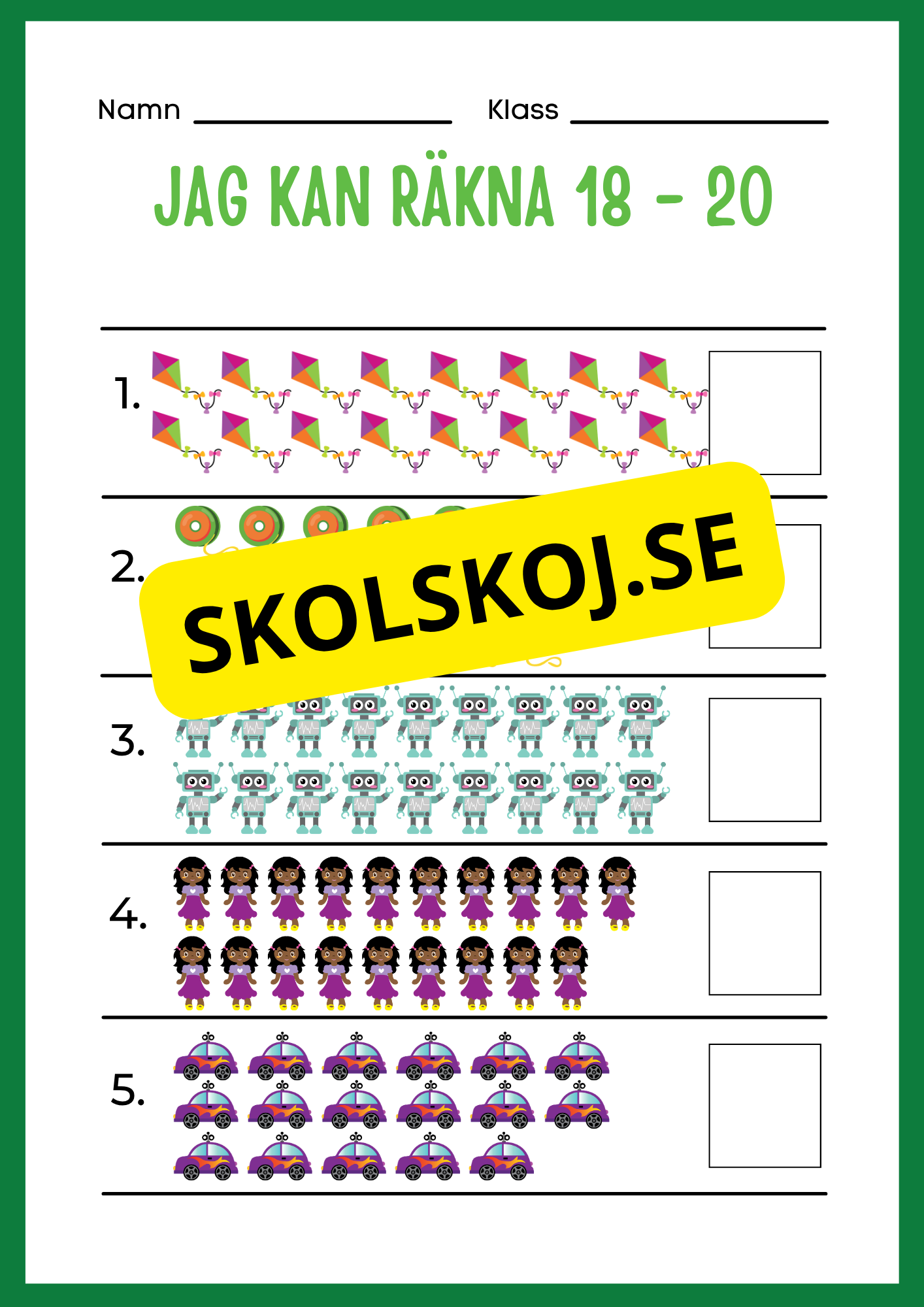 Jag kan räkna 1 - 20