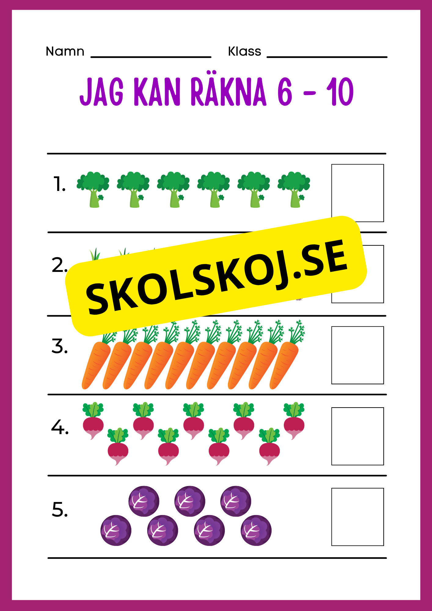 Jag kan räkna 1 - 20