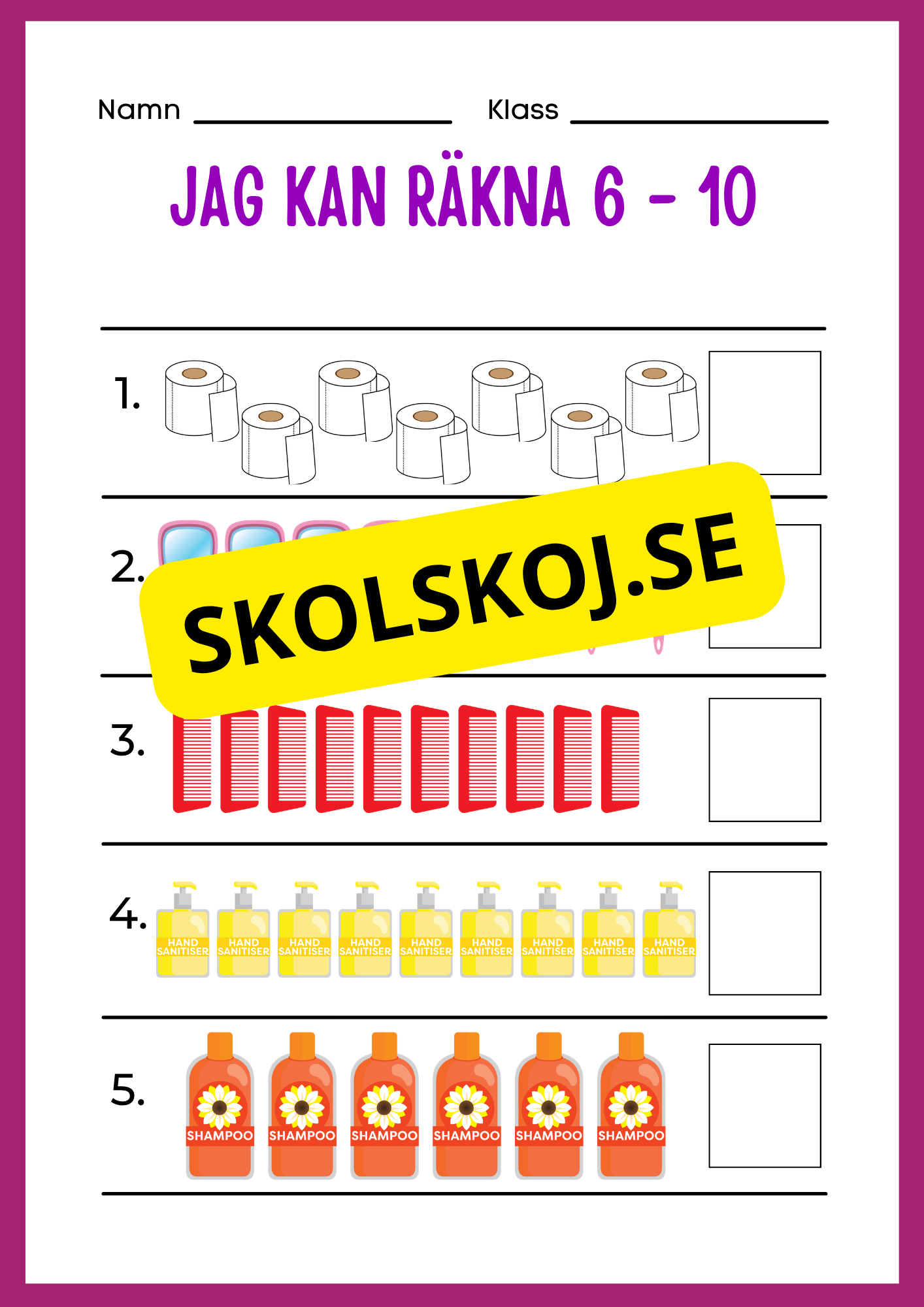 Jag kan räkna 1 - 20