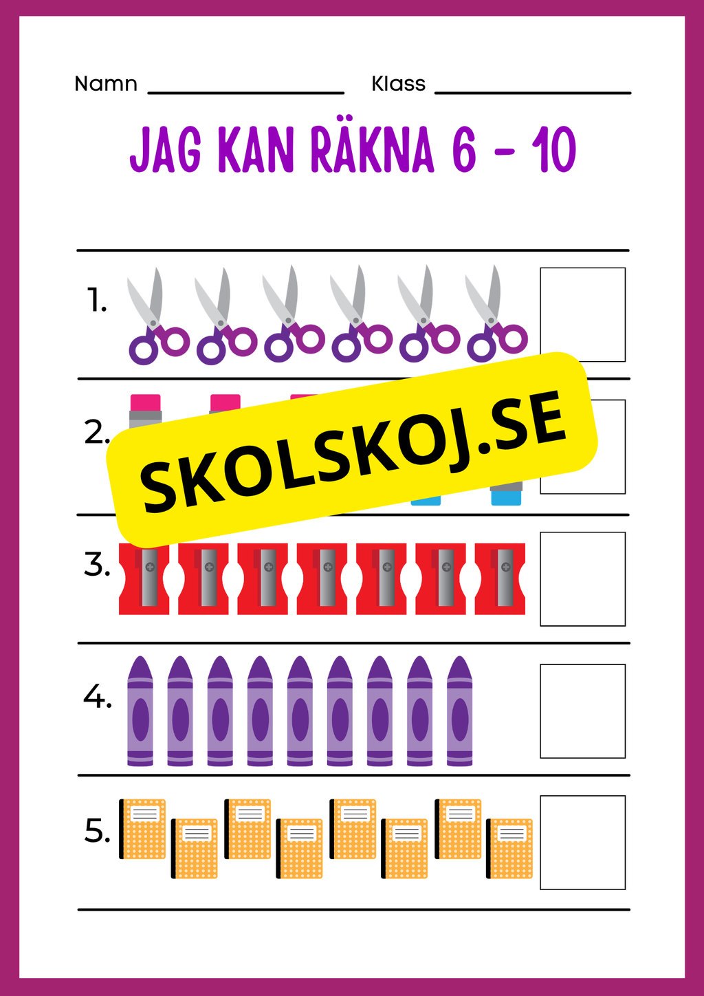 Jag kan räkna 1 - 20