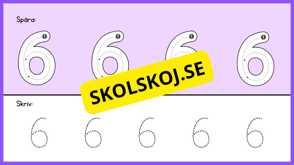 Jag kan räkna till 10 - Spåra siffror (23 sidor)