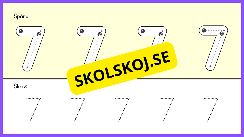 Jag kan räkna till 10 - Spåra siffror (23 sidor)