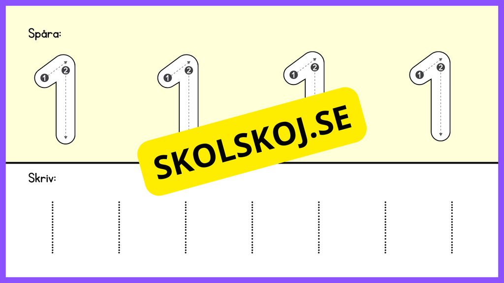 Jag kan räkna till 10 - Spåra siffror (23 sidor)