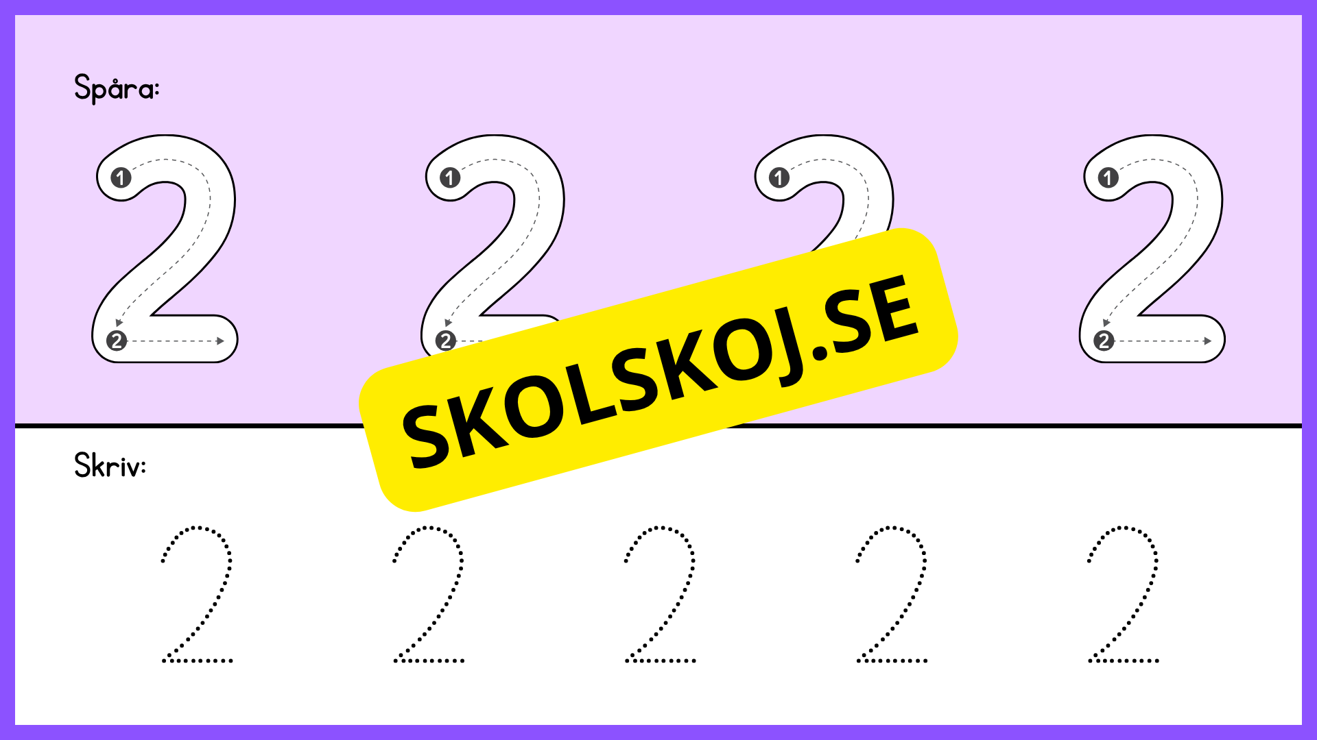 Jag kan räkna till 10 - Spåra siffror (23 sidor)