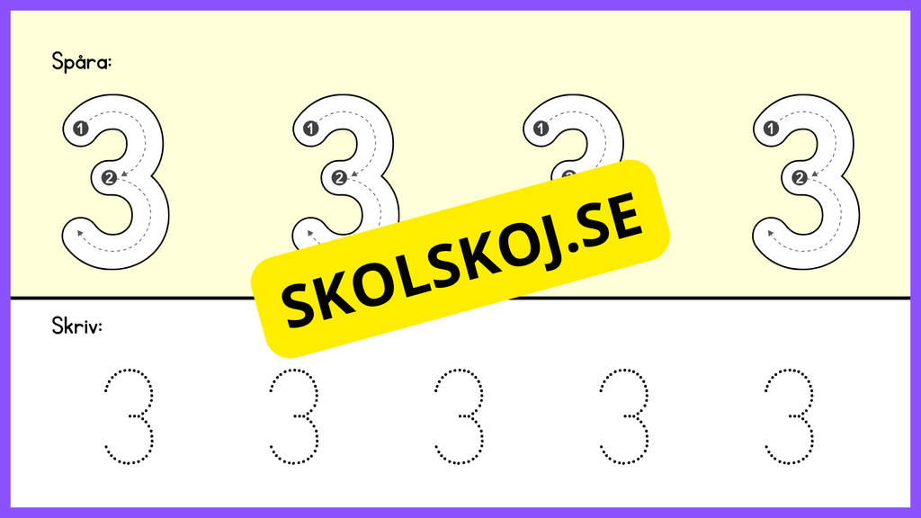Jag kan räkna till 10 - Spåra siffror (23 sidor)