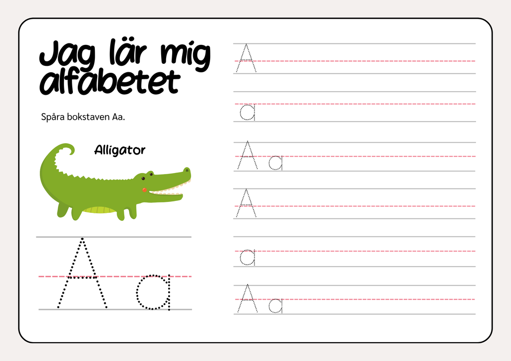 Jag lär mig alfabetet - Från A till Ö