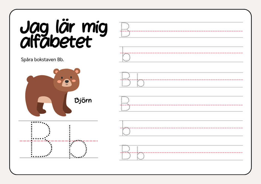 Jag lär mig alfabetet - Från A till Ö