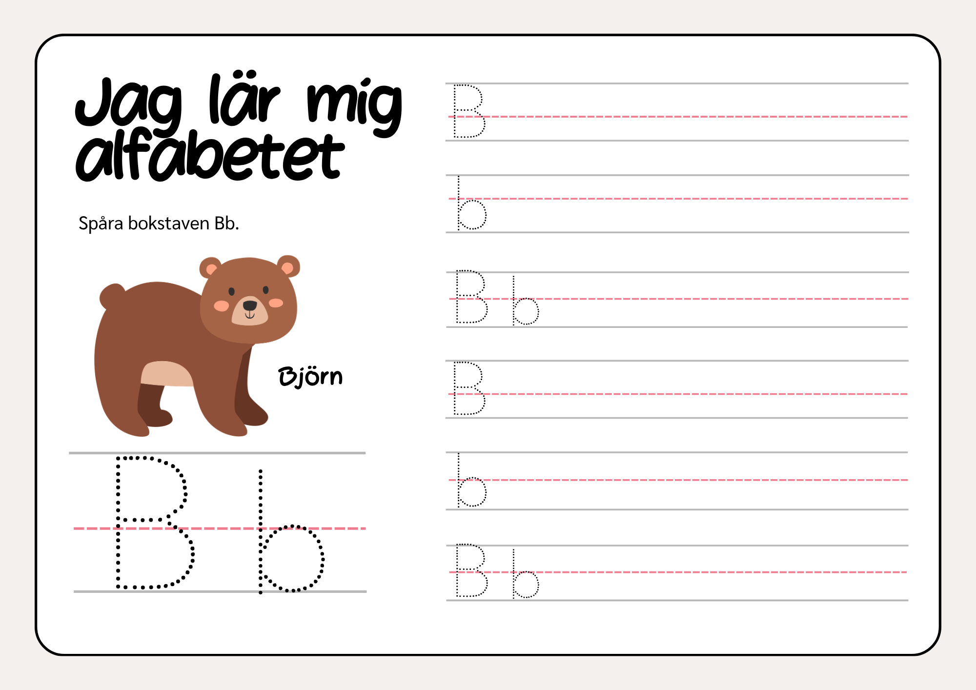 Jag lär mig alfabetet - Från A till Ö