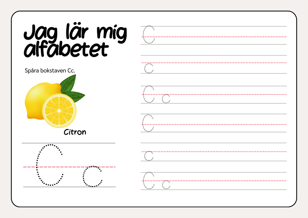 Jag lär mig alfabetet - Från A till Ö