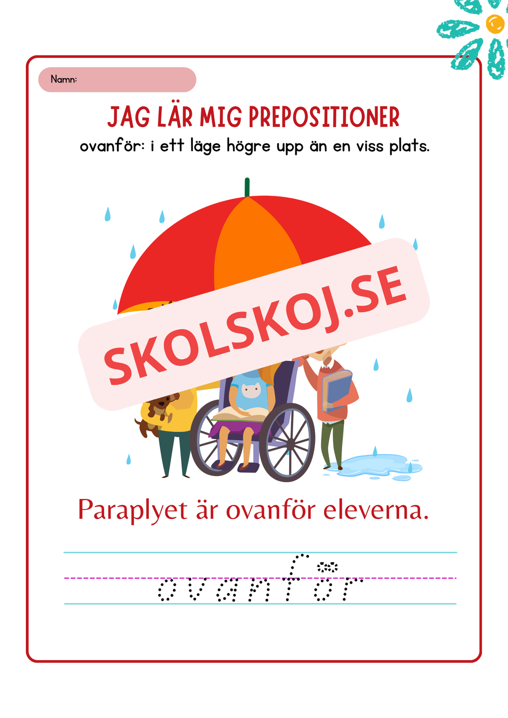 Jag lär mig prepositioner - Häfte