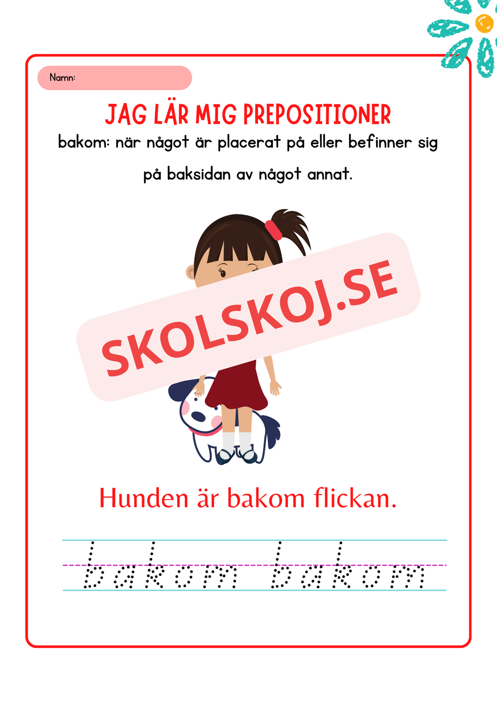 Jag lär mig prepositioner - Häfte