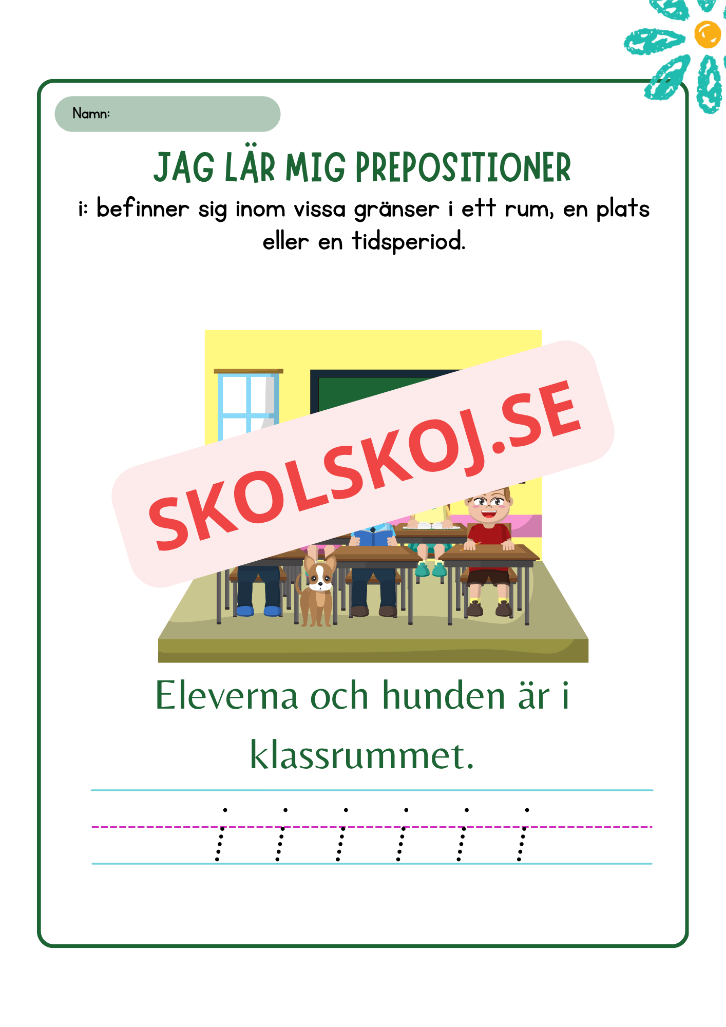 Jag lär mig prepositioner - Häfte