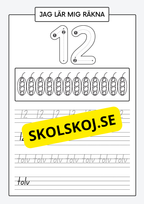 Jag lär mig räkna - Spåra och skriva siffror och tal 1 - 30