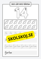 Jag lär mig räkna - Spåra och skriva siffror och tal 1 - 30