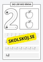 Jag lär mig räkna - Spåra och skriva siffror och tal 1 - 30