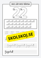 Jag lär mig räkna - Spåra och skriva siffror och tal 1 - 30