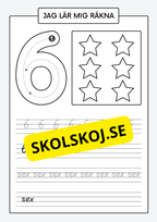 Jag lär mig räkna - Spåra och skriva siffror och tal 1 - 30