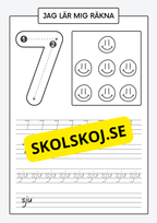 Jag lär mig räkna - Spåra och skriva siffror och tal 1 - 30