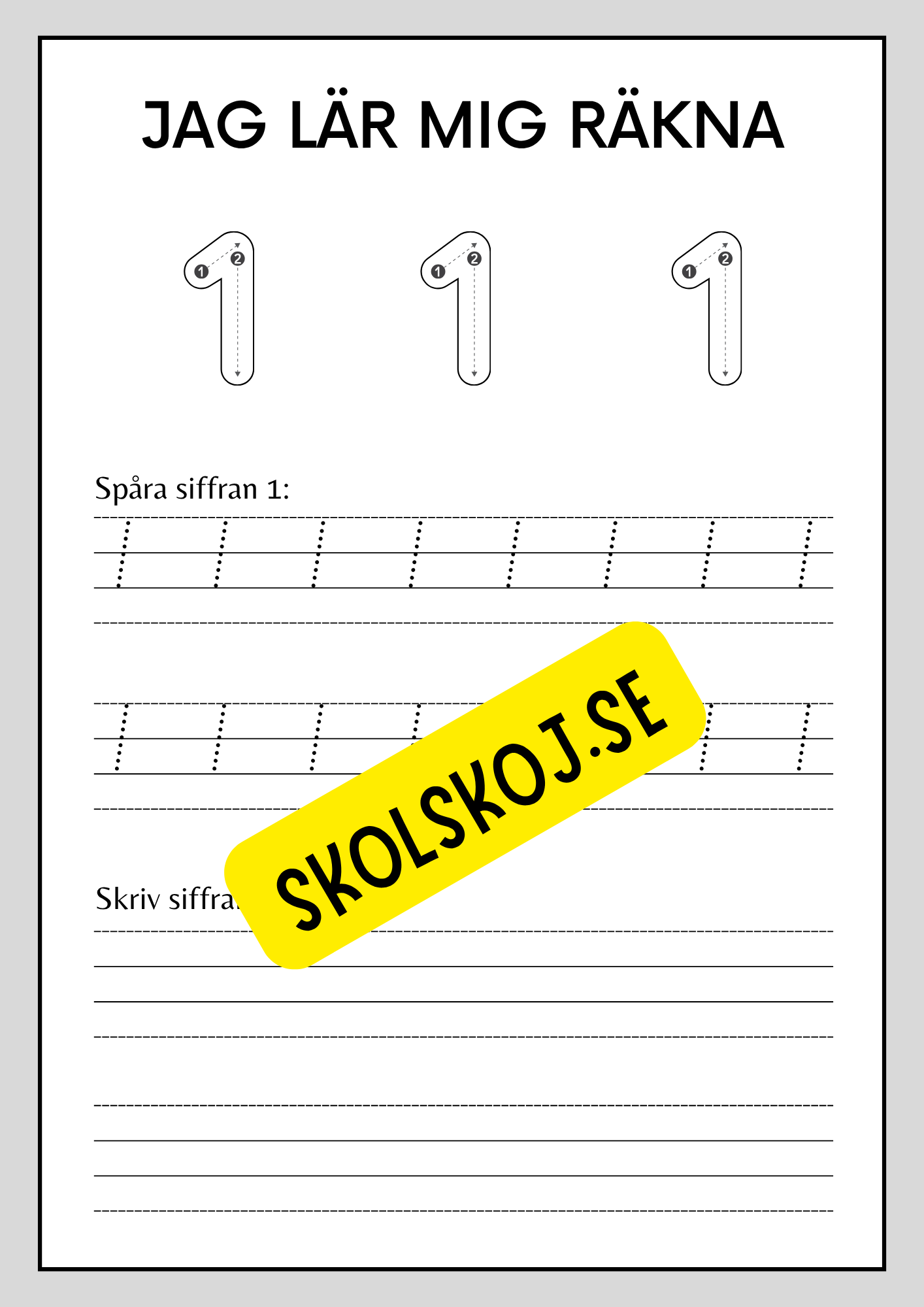 Jag lär mig räkna 1 - 30