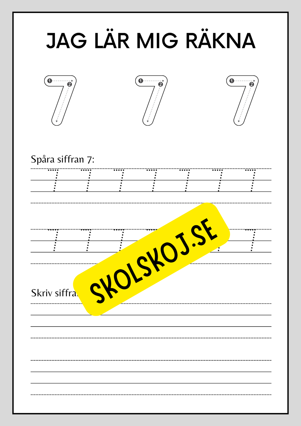 Jag lär mig räkna 1 - 30