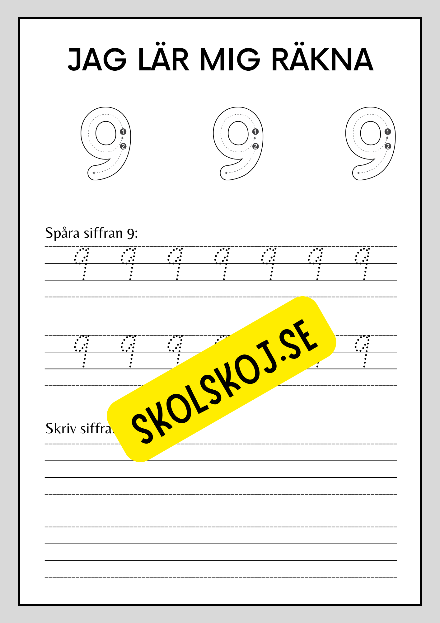 Jag lär mig räkna 1 - 30