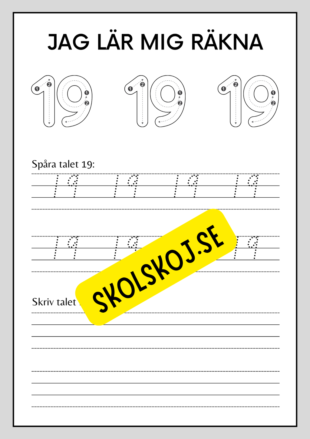 Jag lär mig räkna 1 - 30
