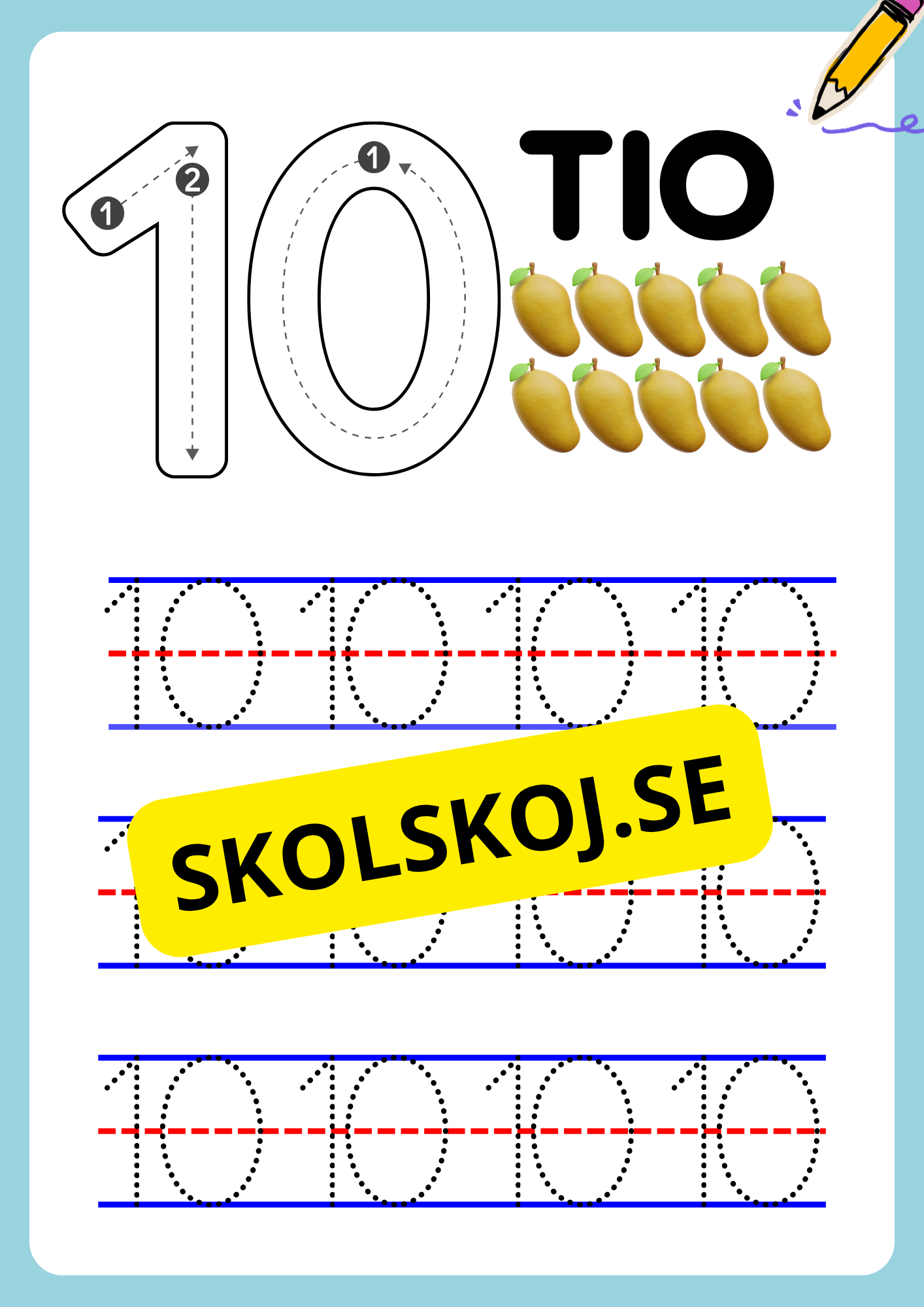 Jag lär mig siffror - Häfte