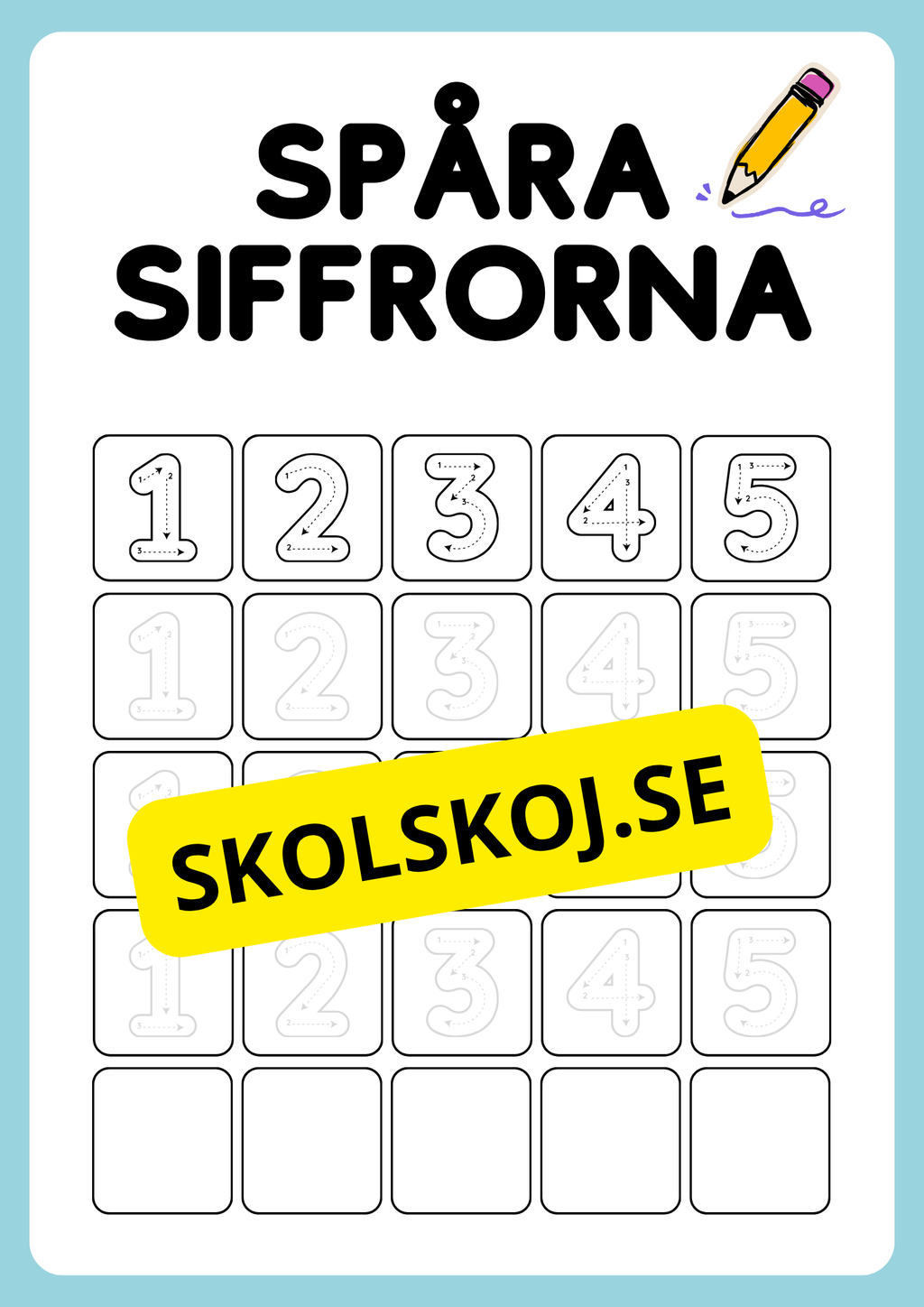 Jag lär mig siffror - Häfte