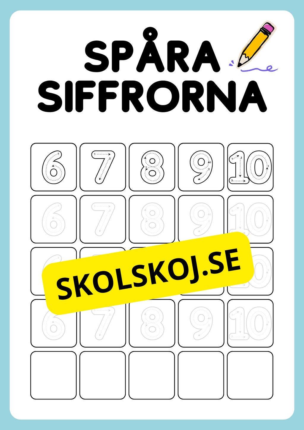 Jag lär mig siffror - Häfte
