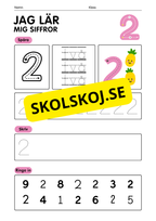 Jag lär mig siffror 1 - 10 - Häfte
