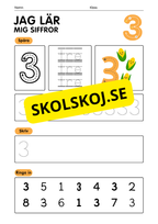 Jag lär mig siffror 1 - 10 - Häfte