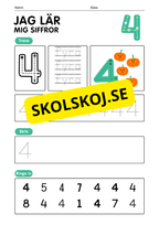 Jag lär mig siffror 1 - 10 - Häfte