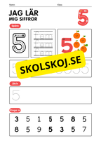 Jag lär mig siffror 1 - 10 - Häfte