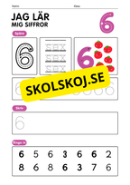 Jag lär mig siffror 1 - 10 - Häfte