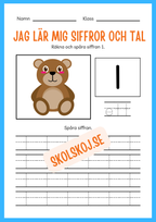 Jag lär mig siffror och tal 1 - 20