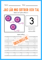 Jag lär mig siffror och tal 1 - 20