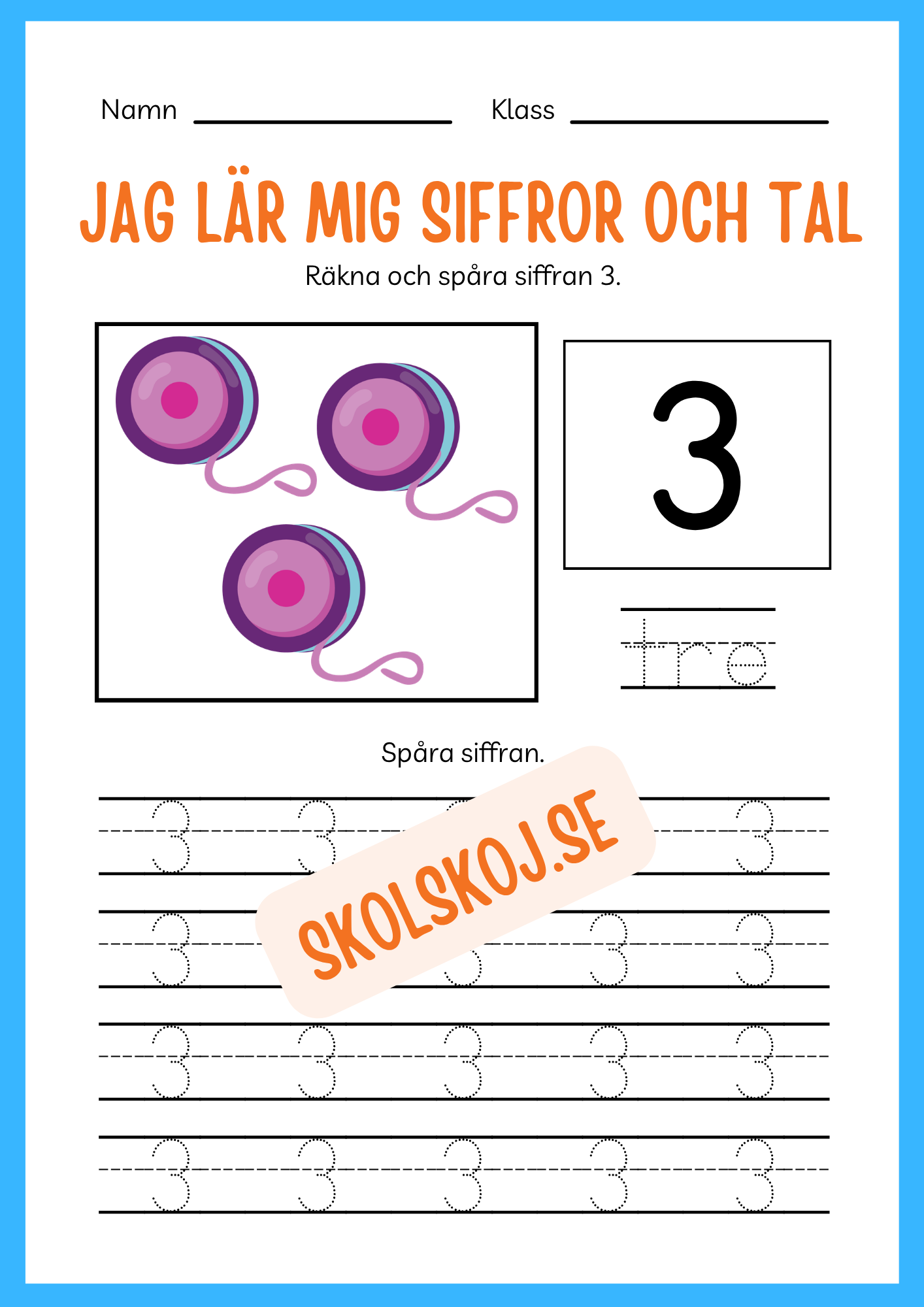 Jag lär mig siffror och tal 1 - 20