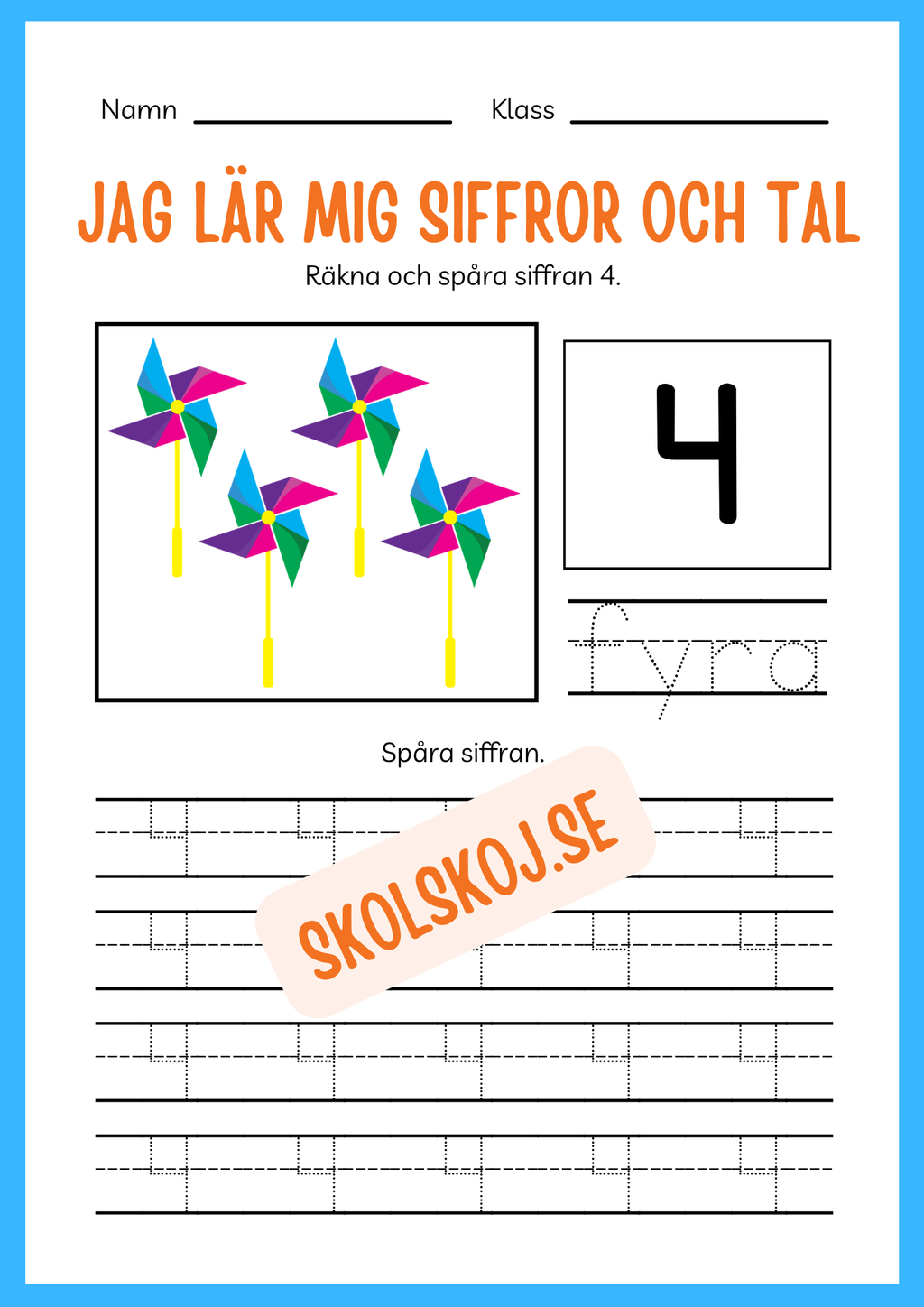 Jag lär mig siffror och tal 1 - 20