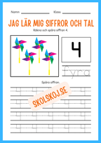 Jag lär mig siffror och tal 1 - 20