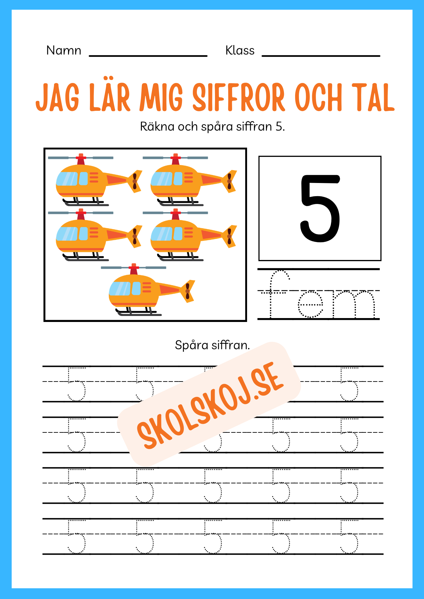 Jag lär mig siffror och tal 1 - 20