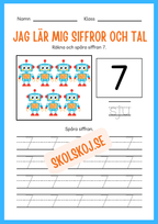 Jag lär mig siffror och tal 1 - 20