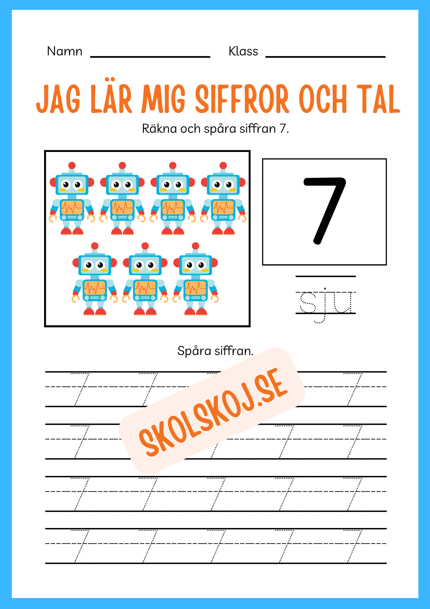 Jag lär mig siffror och tal 1 - 20