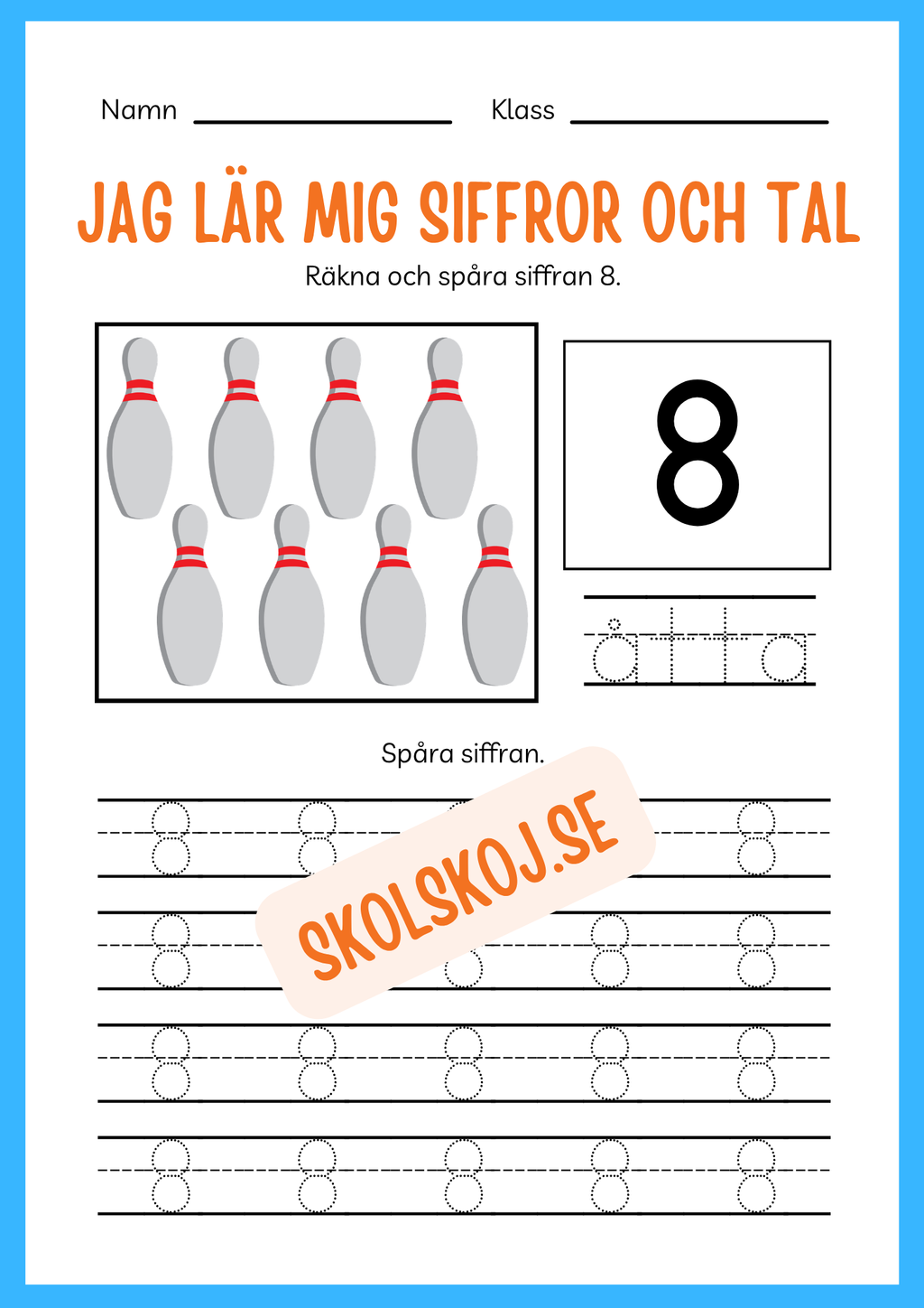 Jag lär mig siffror och tal 1 - 20