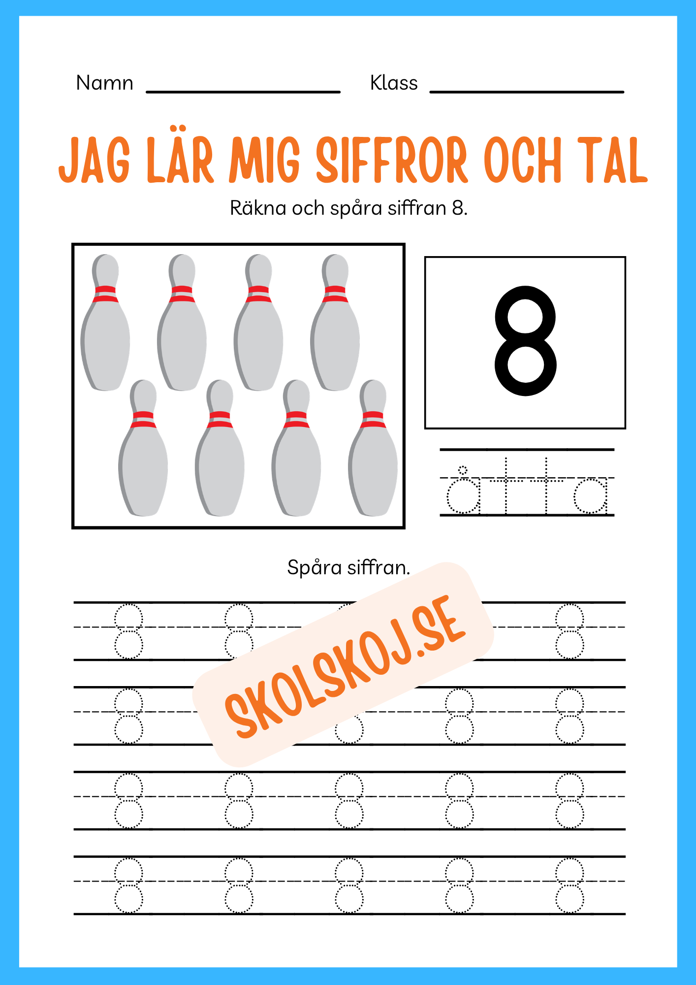 Jag lär mig siffror och tal 1 - 20